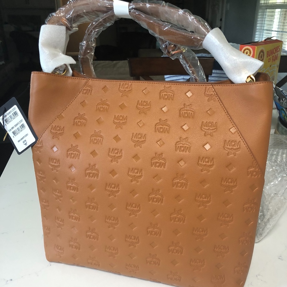 MCM Klara Monogrammed Hobo Handbag